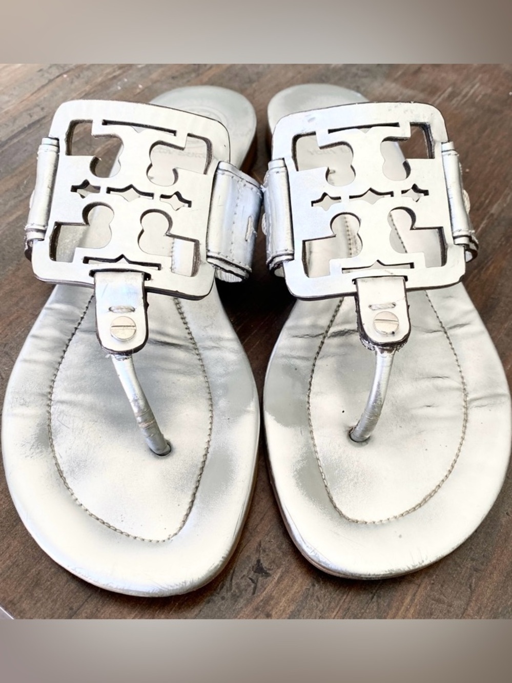 Tory Burch Square Double T-Logo Sandals
Size 6